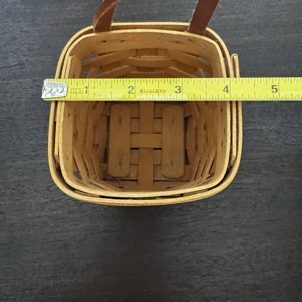 Longaberger Classic Chives Booking Basket 2000 Y2K Cottage Farmhouse Country VTG